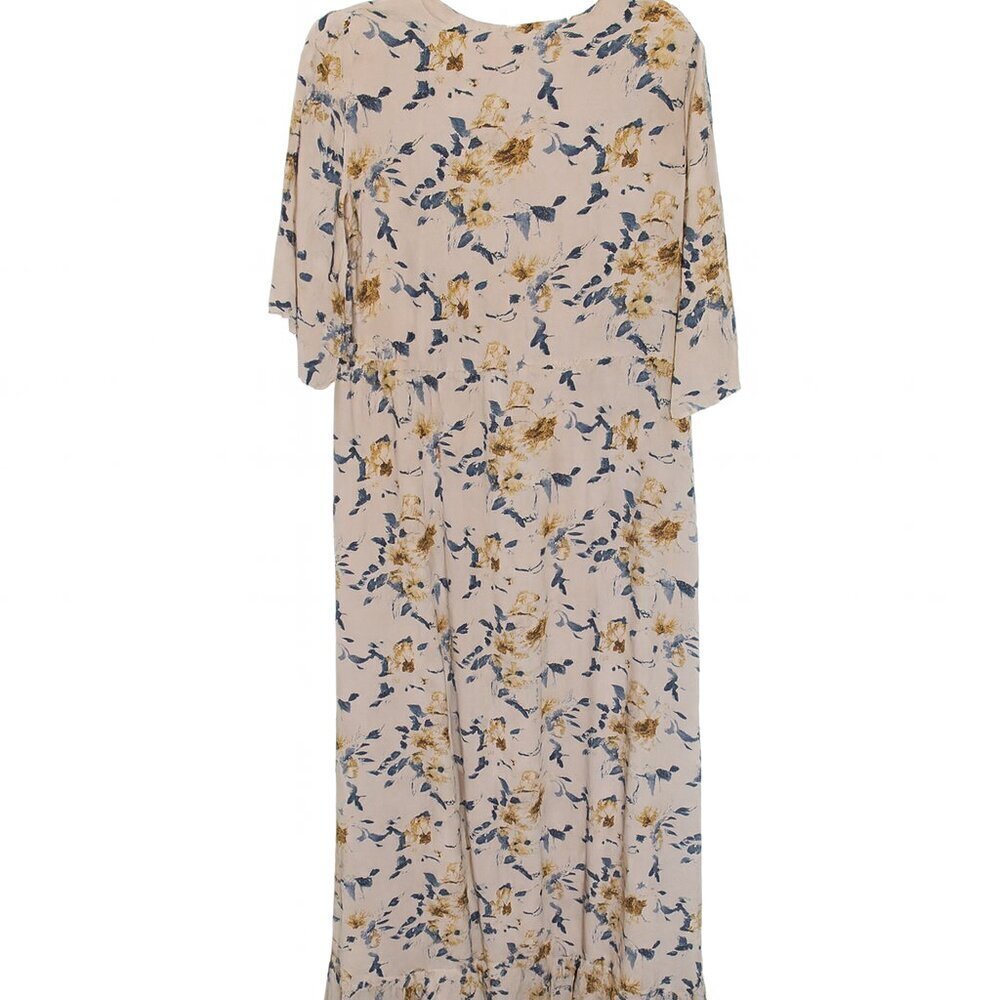 Cato Floral Button-Down Dress 22W/24W V-Neck Short Sleeve Lightweight Feminine - Picture 3 of 9